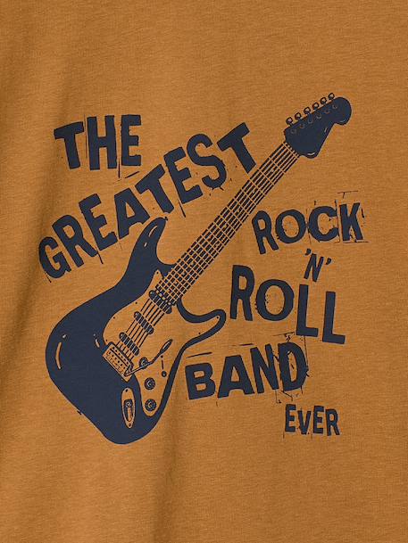 Basics T-shirt met lange mouwen voor jongens met een speels of grafisch motief dennen+ecru+gemêleerd wit+middenblauw+mosterdgeel+nachtblauw - vertbaudet enfant 