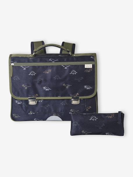 Cartable garçon + trousse dinosaures indigo - vertbaudet enfant 