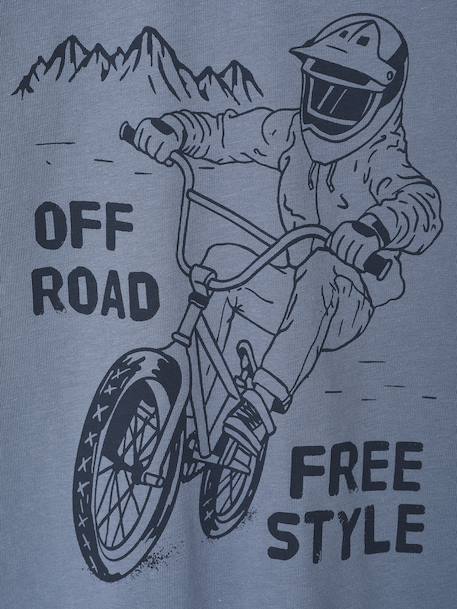 Basics T-shirt met lange mouwen voor jongens met een speels of grafisch motief dennen+ecru+gemêleerd wit+middenblauw+mosterdgeel+nachtblauw - vertbaudet enfant 