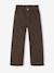 Pantalon fille large imprimé beige+chocolat - vertbaudet enfant 