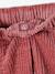 Pantalon fille velours forme loose bordeaux+chocolat+vieux rose - vertbaudet enfant 