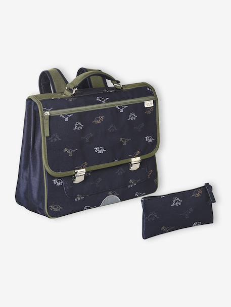 Cartable garçon + trousse dinosaures indigo - vertbaudet enfant 