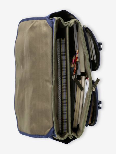 Cartable garçon + trousse Cool school bleu+kaki - vertbaudet enfant 