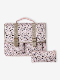 -Cartable fille personnalisable + trousse à fleurs Lilibeth