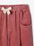 Pantalon fille velours forme loose bordeaux+chocolat+vieux rose - vertbaudet enfant 