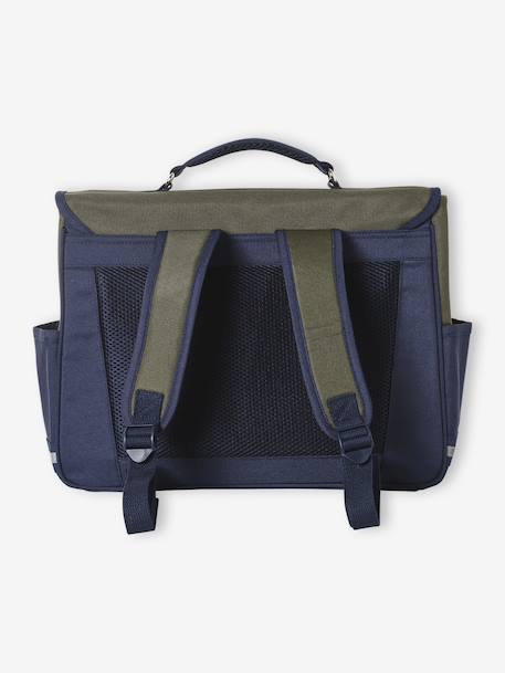 Schooltas + etui 'cool school' voor jongens blauw+kaki - vertbaudet enfant 