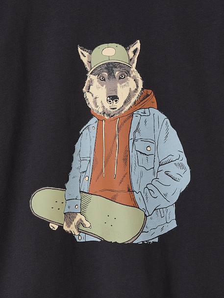 T-shirt imprimé garçon anthracite+blanc chiné+bleu canard+jaune+noix de pécan - vertbaudet enfant 