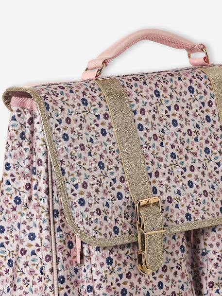 Cartable fille personnalisable + trousse à fleurs Lilibeth rose - vertbaudet enfant 