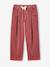 Pantalon fille velours forme loose bordeaux+chocolat+vieux rose - vertbaudet enfant 