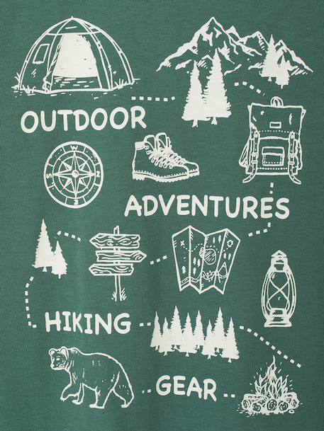 Basics T-shirt met lange mouwen voor jongens met een speels of grafisch motief dennen+ecru+gemêleerd wit+middenblauw+mosterdgeel+nachtblauw - vertbaudet enfant 