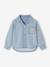 Spijkerblouse voor meisjes met losse pasvorm lichtblauw - vertbaudet enfant 