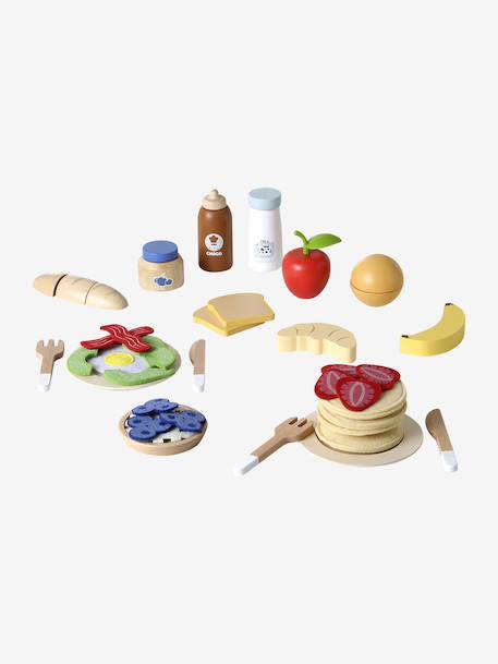 Grand set du petit-déjeuner en feutrine et bois FSC® bois - vertbaudet enfant 