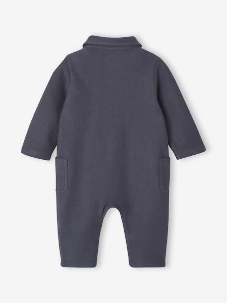 Combinaison naissance en sergé bleu ardoise - vertbaudet enfant 