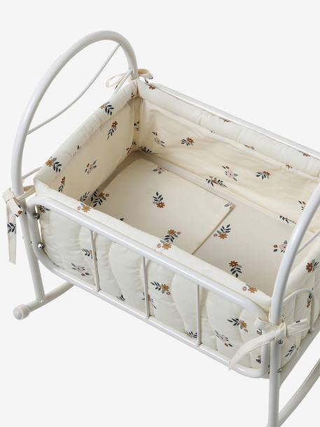 Schommelbed voor poppen in metaal en katoen ecru - vertbaudet enfant 