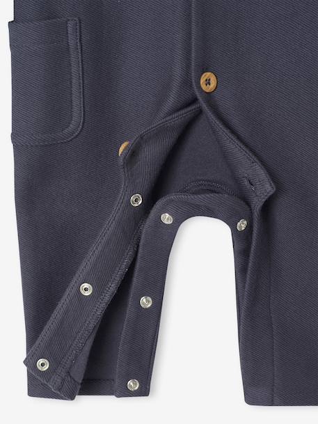 Combinaison naissance en sergé bleu ardoise - vertbaudet enfant 