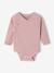 Lot de 3 bodies rayés ouverture naissance rose - vertbaudet enfant 