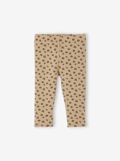 -Legging bébé léopard en maille côtelée