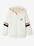 Sweat garçon zippé à capuche doublé sherpa blanc chiné+marine - vertbaudet enfant 