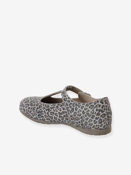 Meisjesballerina's beige, bedrukt+goud - vertbaudet enfant 