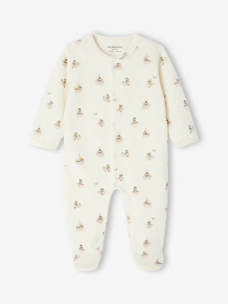 Set van 3 babyslaappakjes voor pasgeboren in fluweel / velours nachtblauw - vertbaudet enfant 