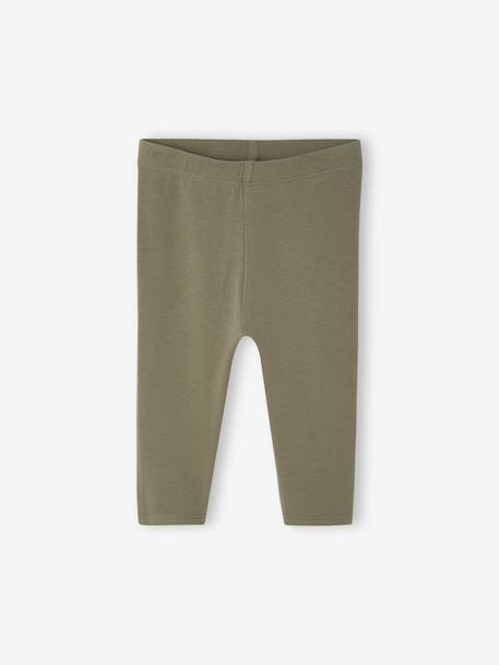 Lot 3 leggings unis bébé vieux rose - vertbaudet enfant 