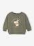 Sweat-shirt motif animal bébé kaki+marine - vertbaudet enfant 