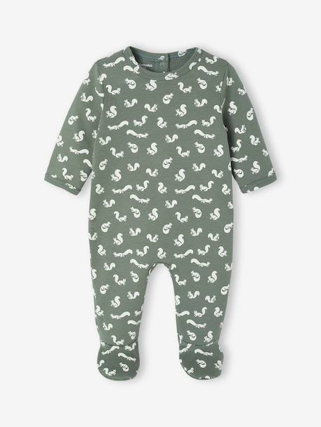 Set van 2 babyslaappakjes 'eekhoorn' in interlock groen - vertbaudet enfant 