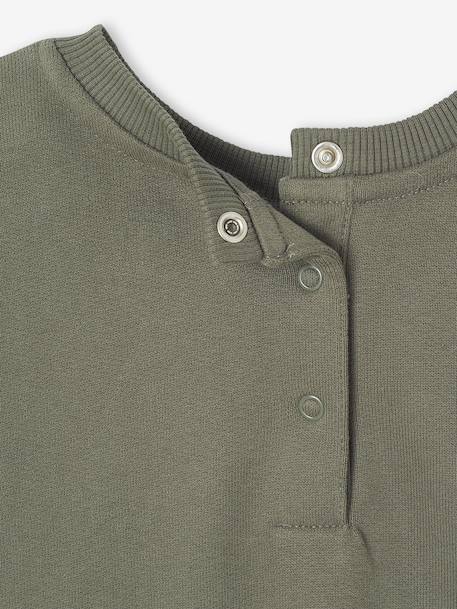 Sweat-shirt motif animal bébé kaki+marine - vertbaudet enfant 