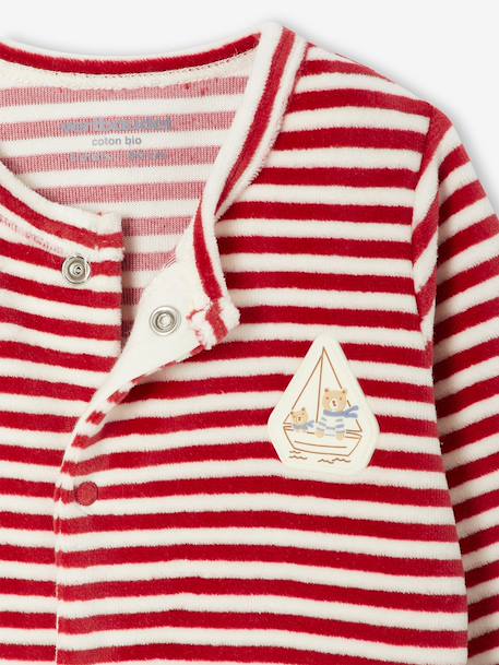 Lot de 3 pyjamas bébé garçon en velours bleu nuit - vertbaudet enfant 