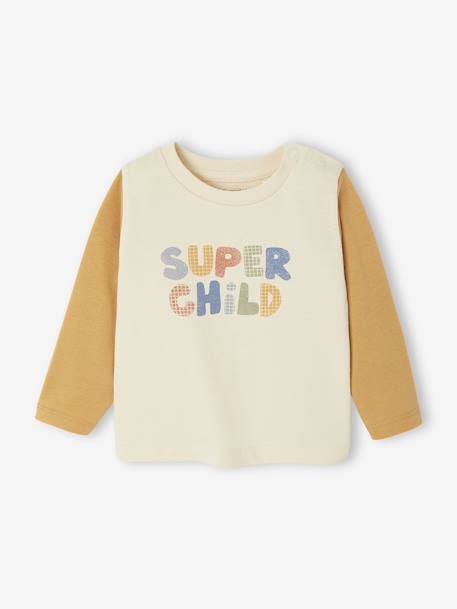 T-shirt bébé manches longues ocre - vertbaudet enfant 