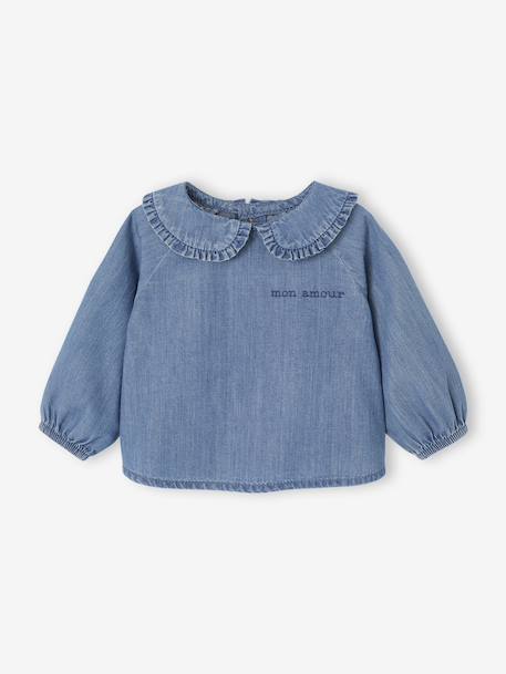 Blouse naissance en denim stone - vertbaudet enfant 