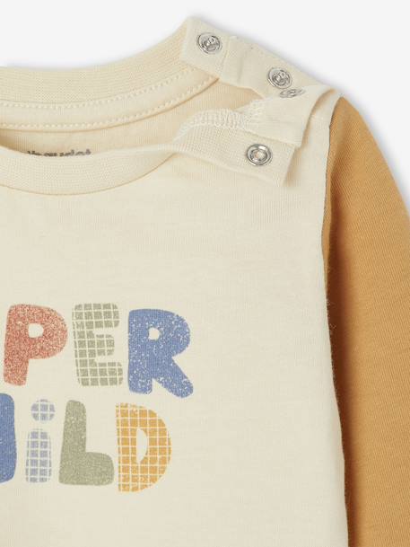 T-shirt bébé manches longues ocre - vertbaudet enfant 