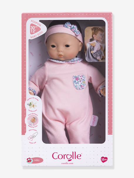 Baby knuffel Mila COROLLE rozen - vertbaudet enfant 