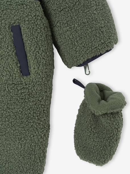 Combipilote naissance en sherpa kaki - vertbaudet enfant 