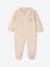 2-delige babyset in fluweel/velours beige+blauwgroen+rozen - vertbaudet enfant 
