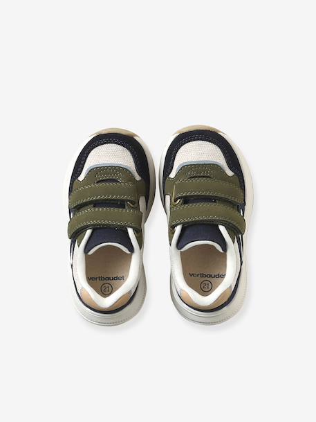 Baskets enfant garçon synthétique à scratchs lot bleu+marine - vertbaudet enfant 