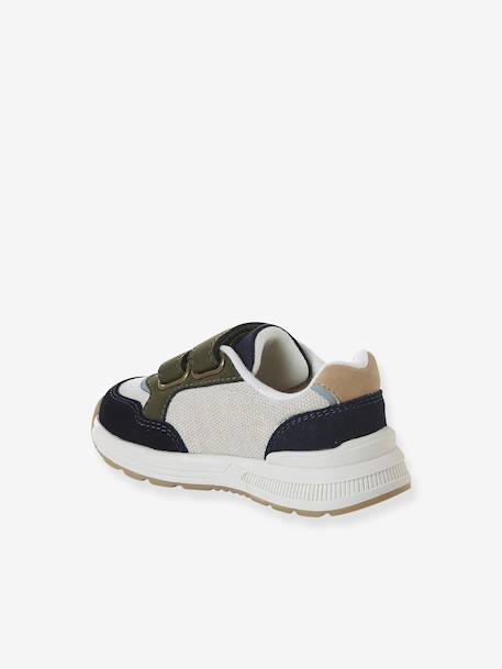 Baskets enfant garçon synthétique à scratchs lot bleu+marine - vertbaudet enfant 