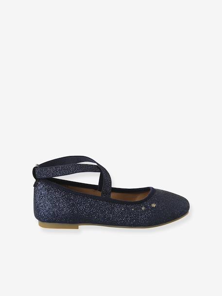 Ballerines croisées élastiquées enfant collection maternelle marine - vertbaudet enfant 