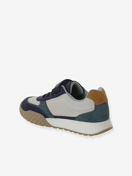 Baskets met elastische veters en klittenband voor kinderen, kleuterschoolcollectie veel blauw - vertbaudet enfant 