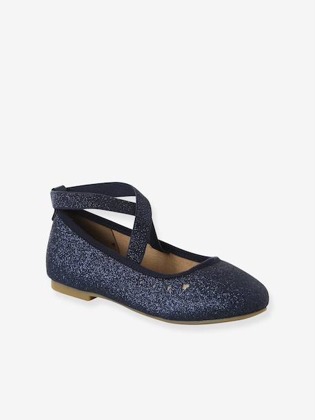 Ballerines croisées élastiquées enfant collection maternelle marine - vertbaudet enfant 