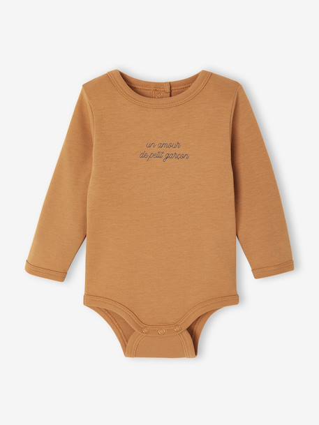 Lot de 3 bodies naissance en maille côtelée et interlock bleu - vertbaudet enfant 