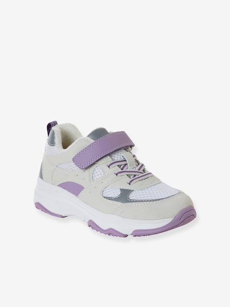 Baskets met klittenband en elastische veters kind collectie kleuterschool ecru - vertbaudet enfant 