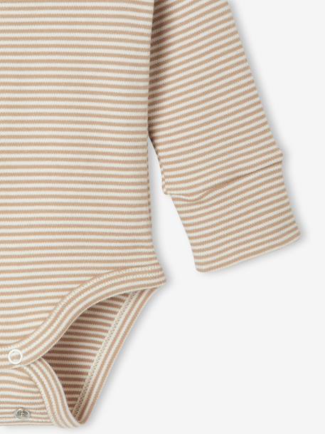 Ensemble naissance évolutif 4 pièces body + legging + bavoir + doudou écru - vertbaudet enfant 