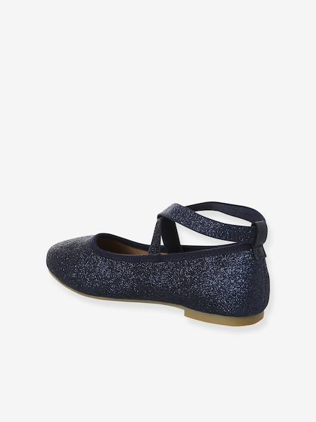Ballerines croisées élastiquées enfant collection maternelle marine - vertbaudet enfant 