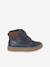 Synthetische boots voor jongens met klittenband uit de kleutercollectie marineblauw - vertbaudet enfant 
