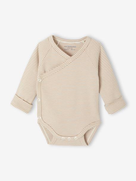 Ensemble naissance évolutif 4 pièces body + legging + bavoir + doudou écru - vertbaudet enfant 