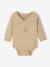 Lot de 2 bodies bébé ouverture naissance manches longues beige+rose+vert d'eau - vertbaudet enfant 