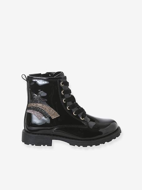 Bottines enfant fille synthétique zippées noir - vertbaudet enfant 