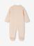 2-delige babyset in fluweel/velours beige+blauwgroen+rozen - vertbaudet enfant 