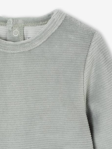 Lot de 2 pyjamas bébé garçon en velours gris chiné - vertbaudet enfant 